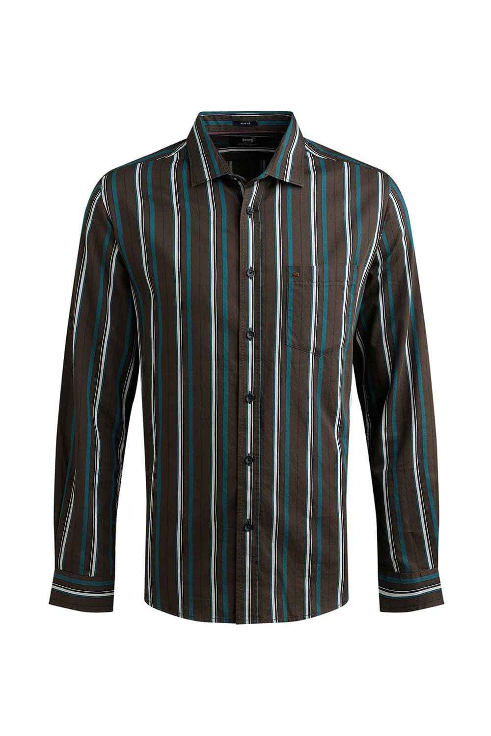 SLIM FIT TWILL STRIPE SHIRT