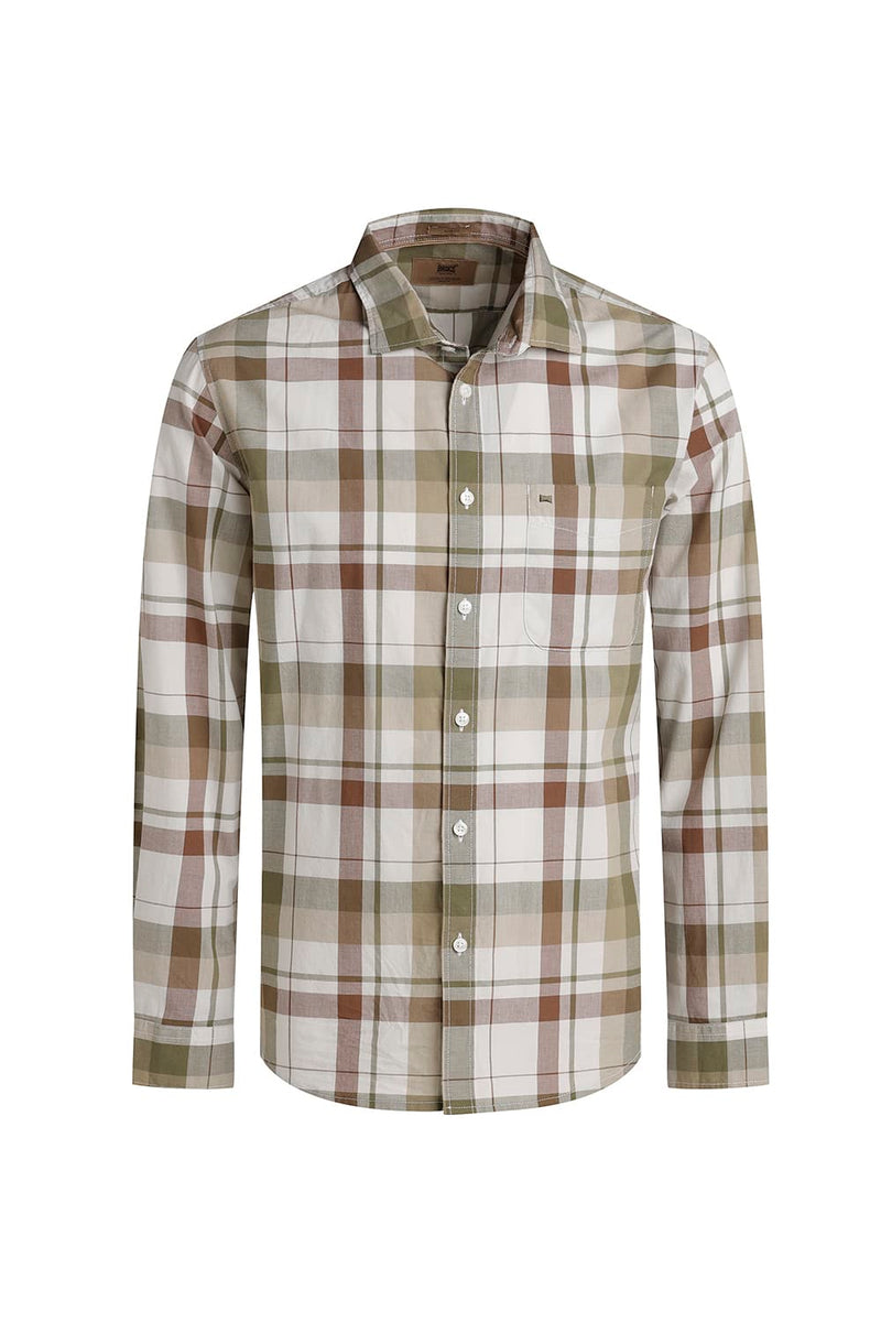SLIM FIT COTTON CHECKS SHIRT