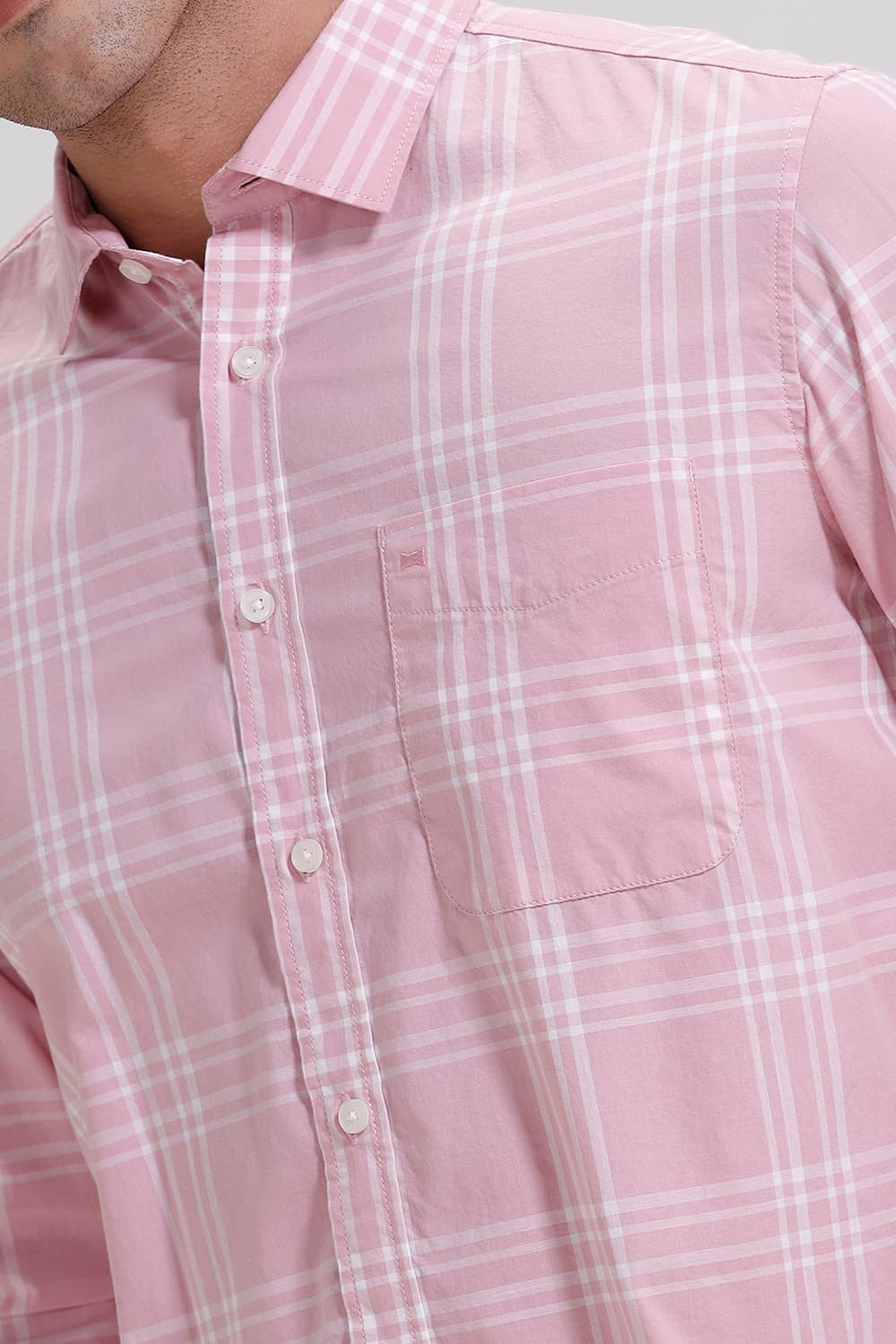 SLIM FIT COTTON CHECKS SHIRT