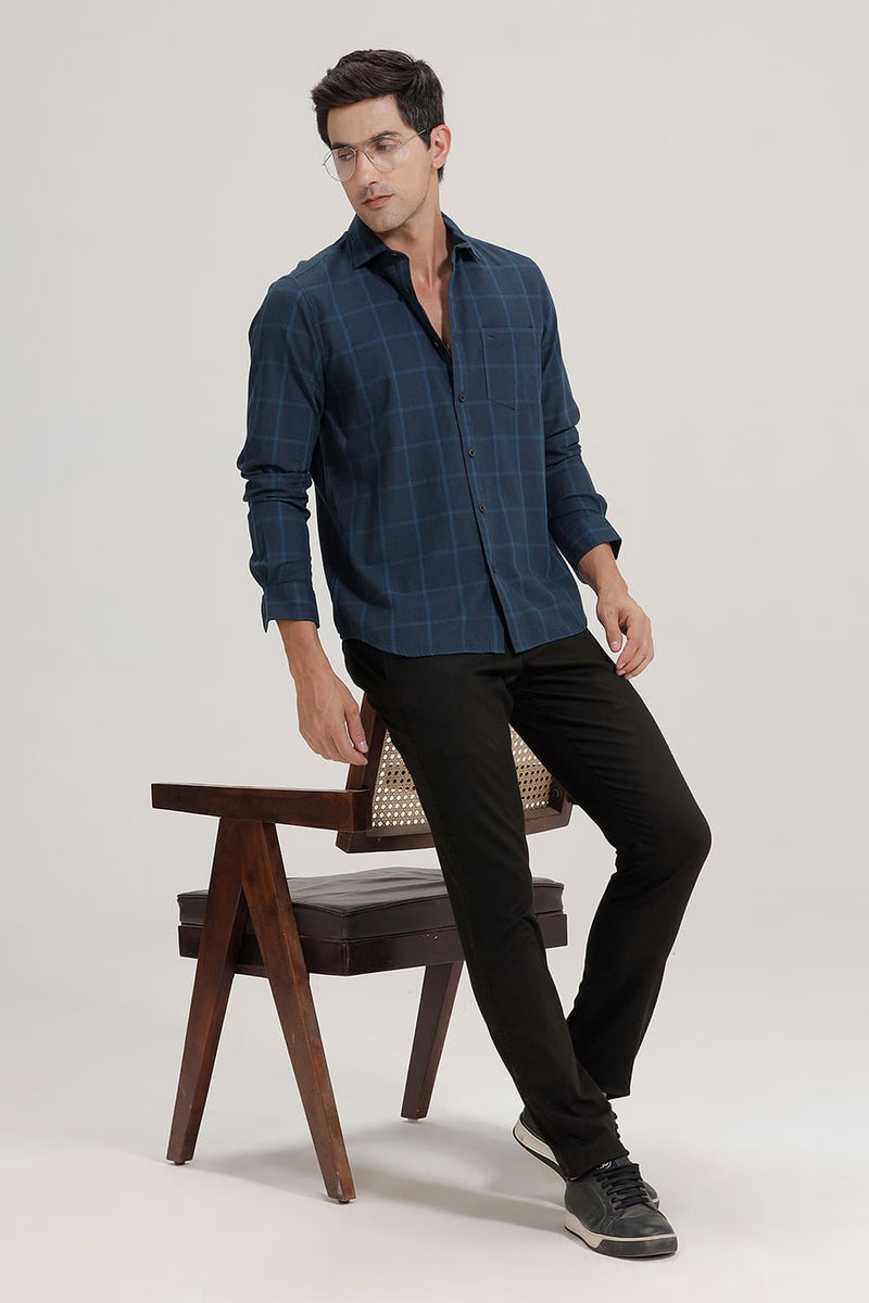 SLIM FIT TWILL CHECKS SHIRT