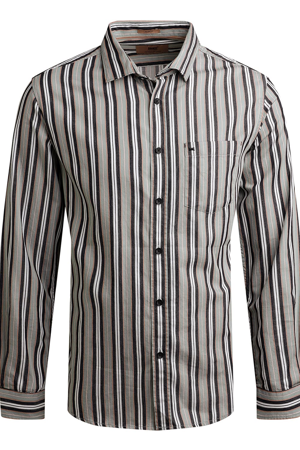SLIM FIT COTTON STRIPE SHIRT