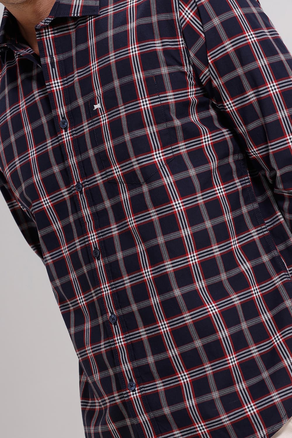 SLIM FIT COTTON CHECKS SHIRT