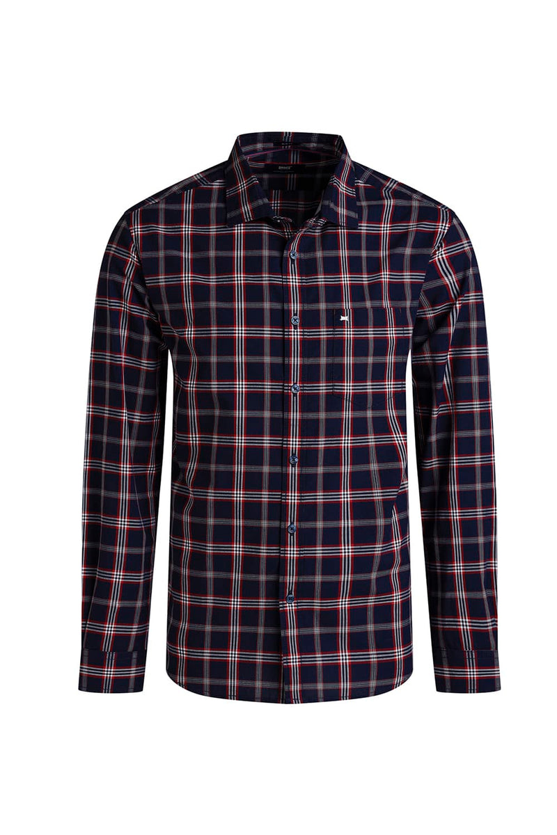 SLIM FIT COTTON CHECKS SHIRT