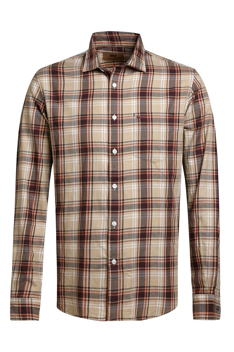 SLIM FIT TWILL CHECKS SHIRT