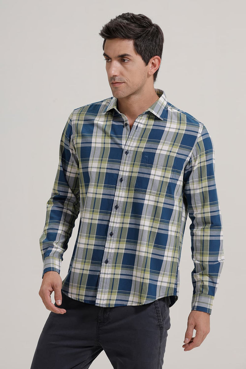 SLIM FIT TWILL CHECKS SHIRT