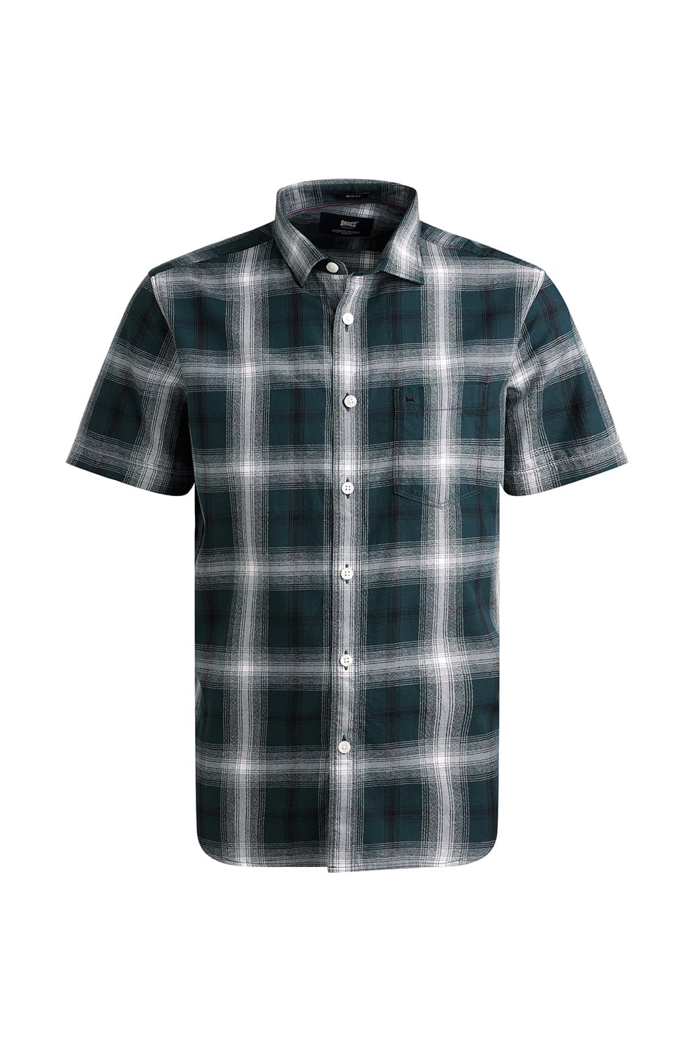 SLIM FIT COTTON GRINDLE CHECKS HALFSLEEVES SHIRT