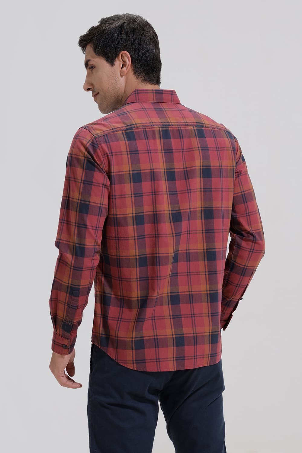 SLIM FIT COTTON CHECKS SHIRT