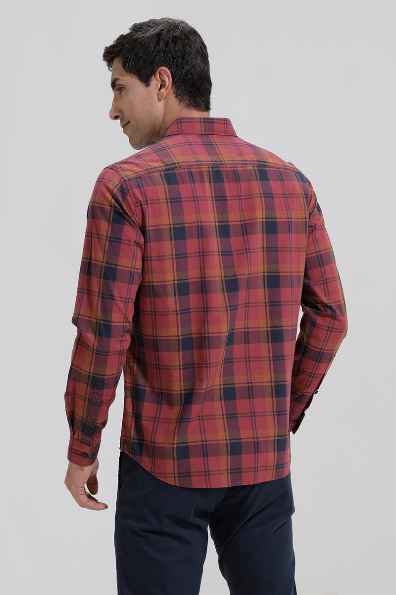 SLIM FIT COTTON CHECKS SHIRT