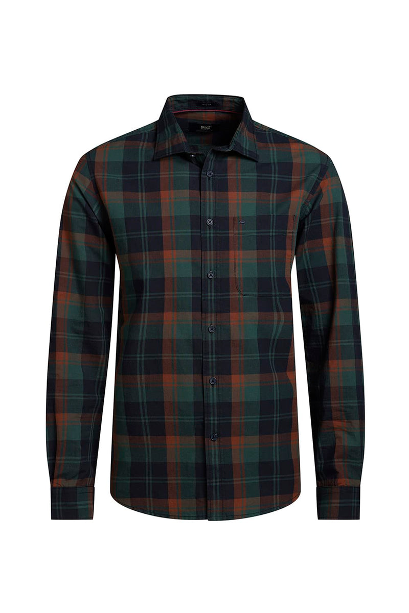 SLIM FIT COTTON CHECKS SHIRT