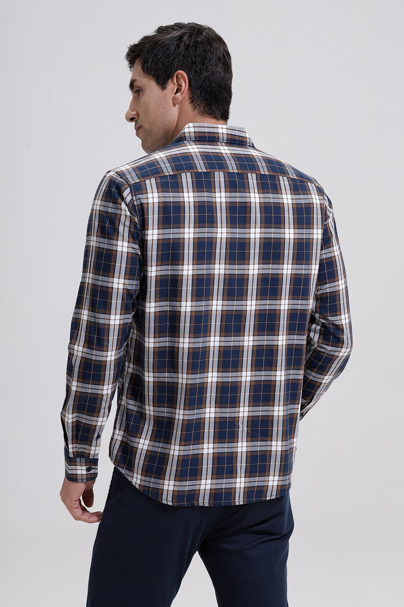 SLIM FIT TWILL CHECKS SHIRT
