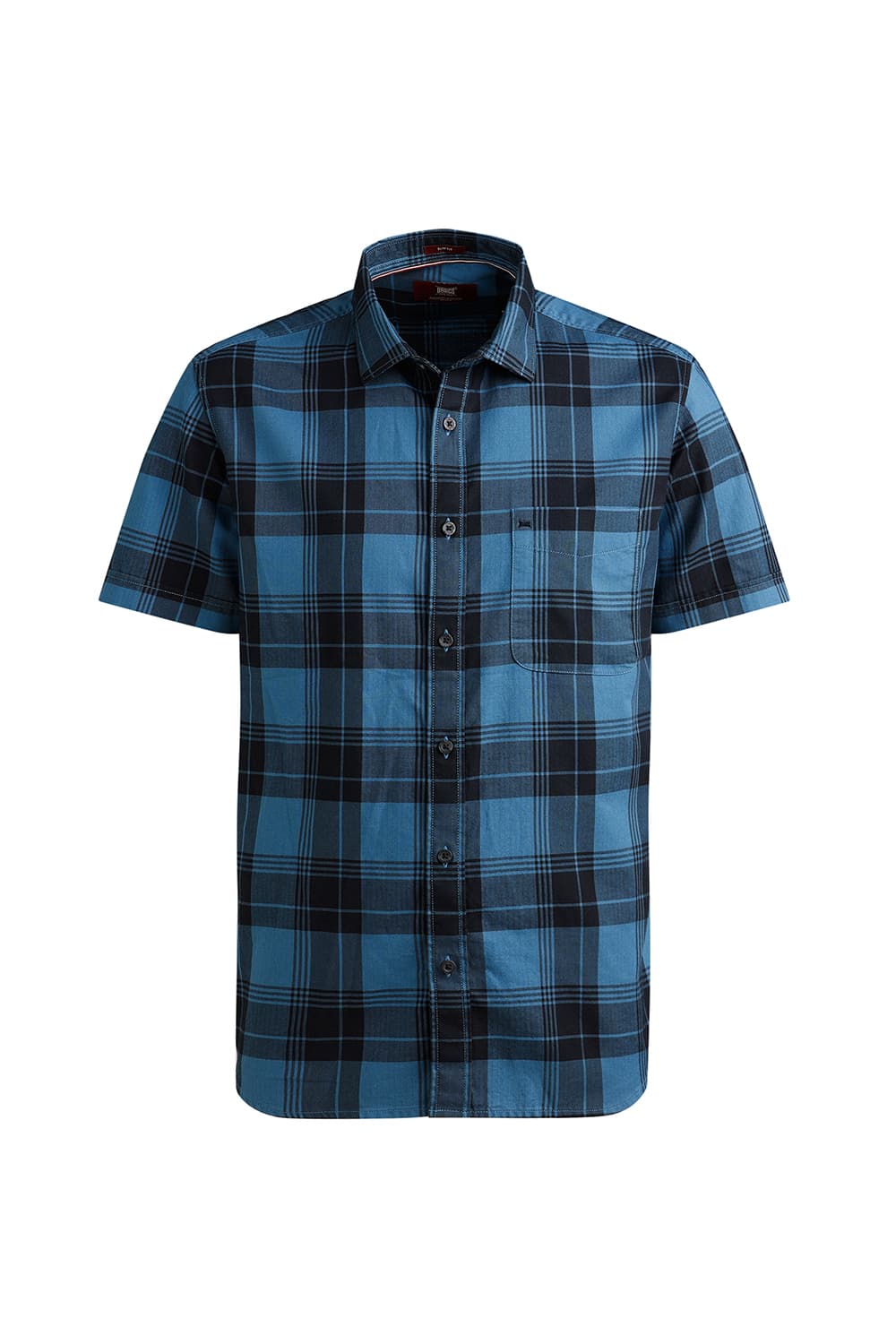 SLIM FIT COTTON HERRING BONE CHECKS HALFSLEEVES SHIRT