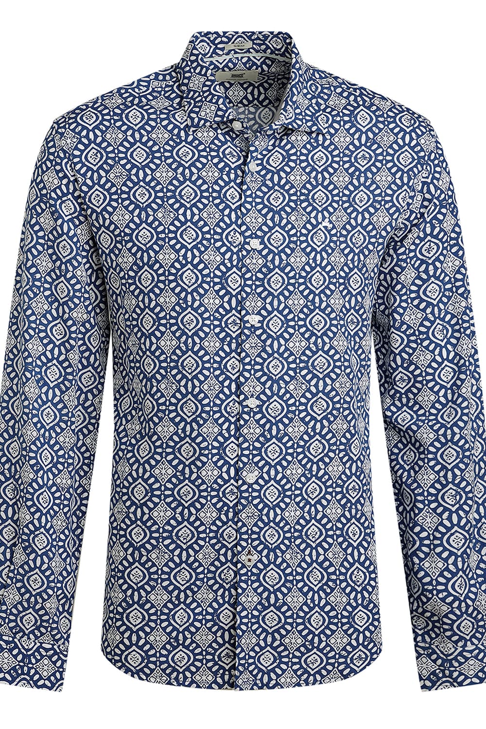 SLIM FIT VISCOSE PRINTED SHIRT