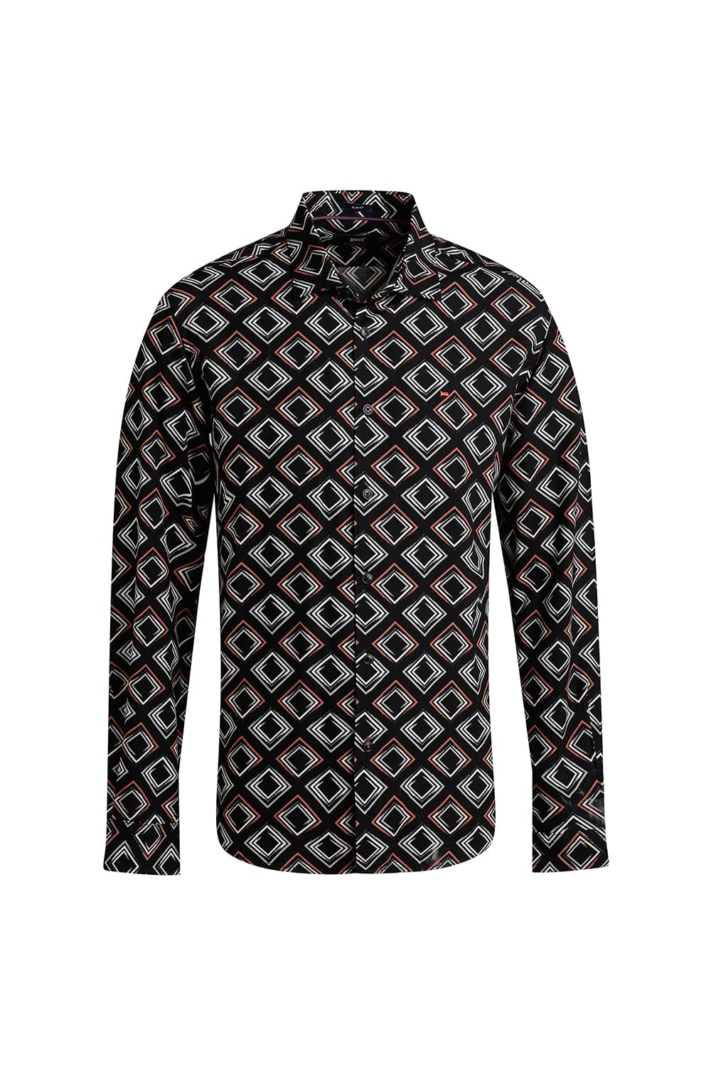 SLIM FIT VISCOSE PRINTED SHIRT
