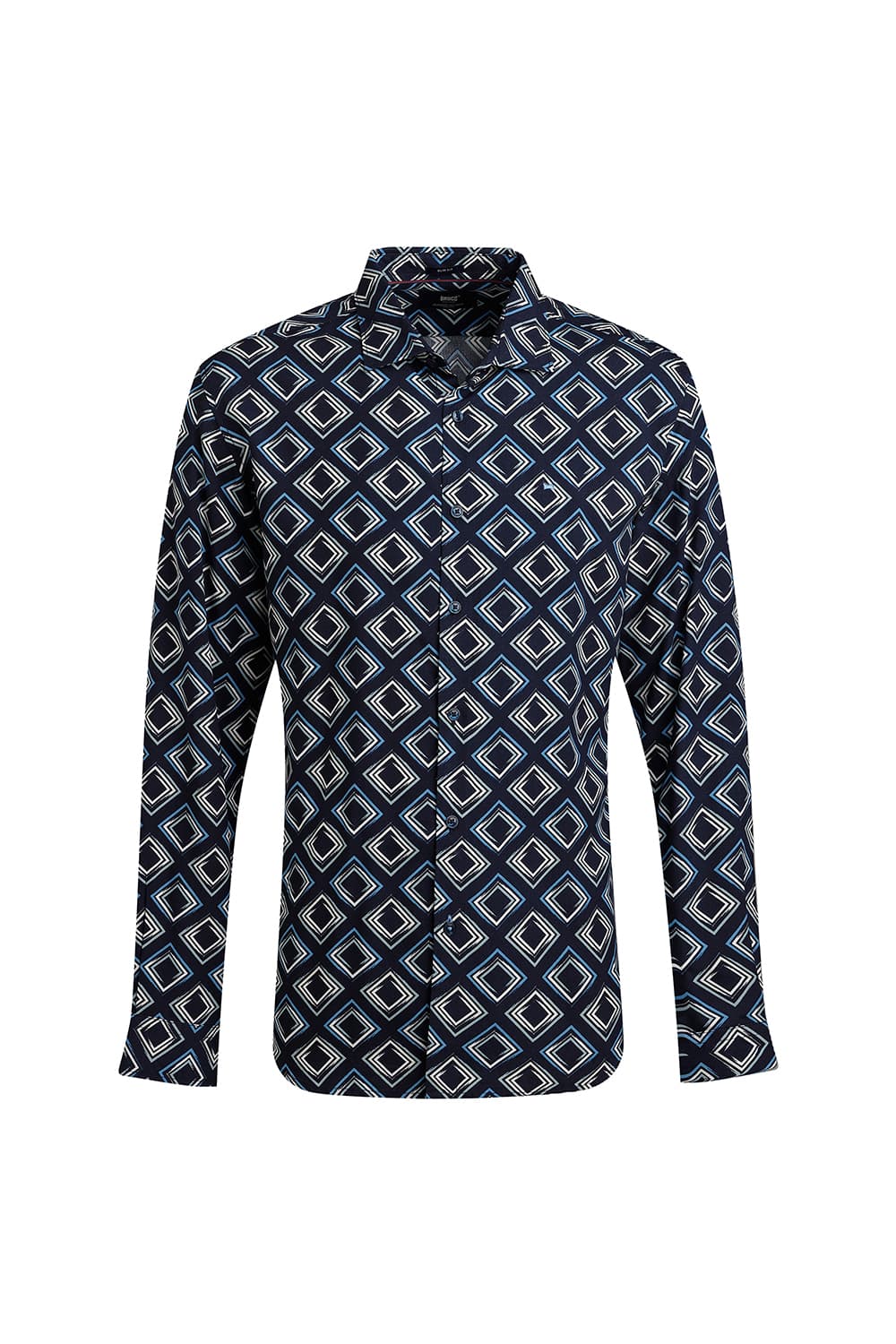 SLIM FIT VISCOSE PRINTED SHIRT