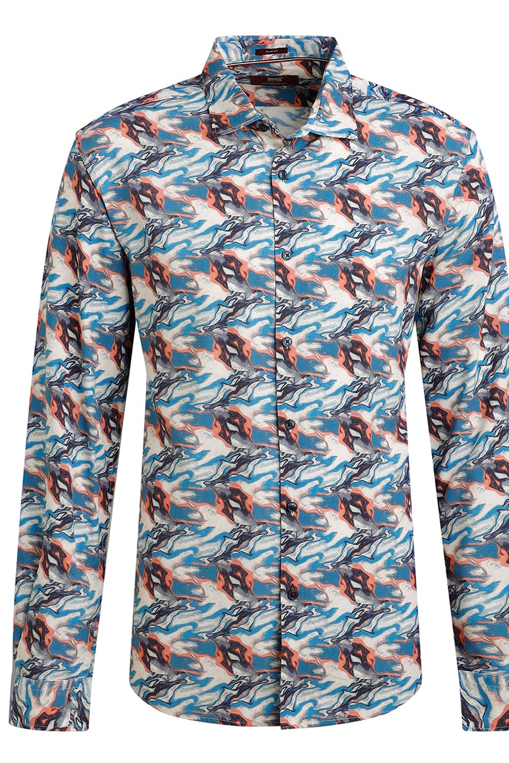 SLIM FIT VISCOSE DIGITAL PRINTED SHIRT