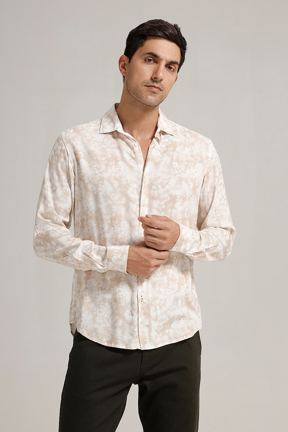 SLIM FIT VISCOSE DIGITAL PRINTED SHIRT