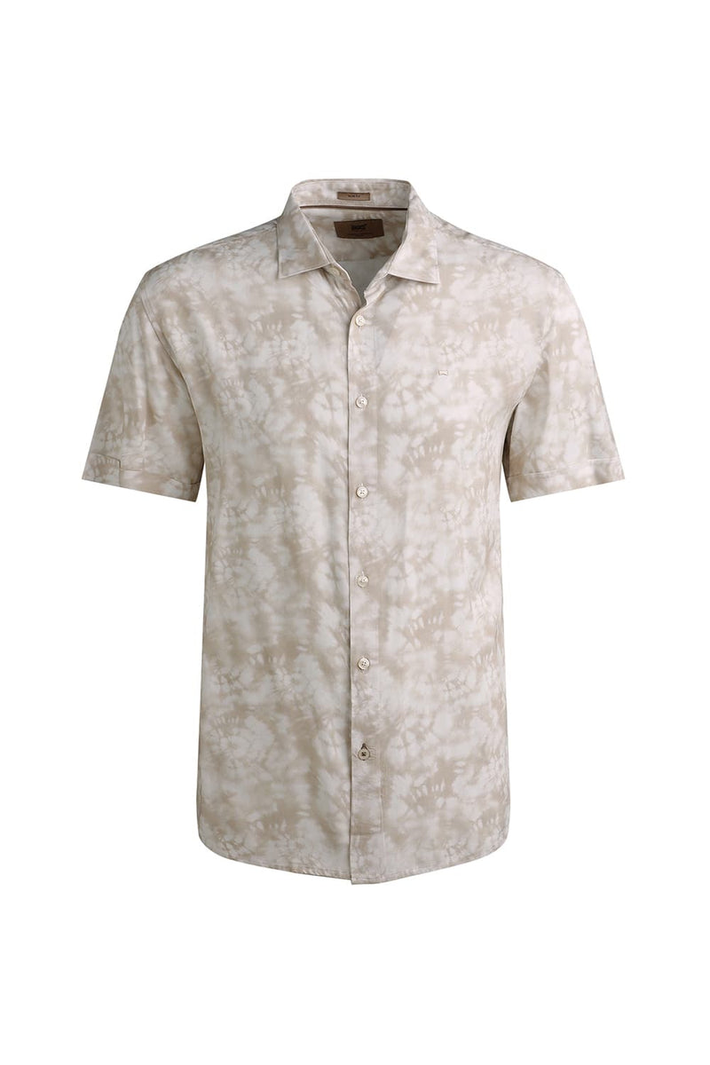 SLIM FIT VISCOSE DIGITAL PRINTED HALFSLEEVES SHIRT