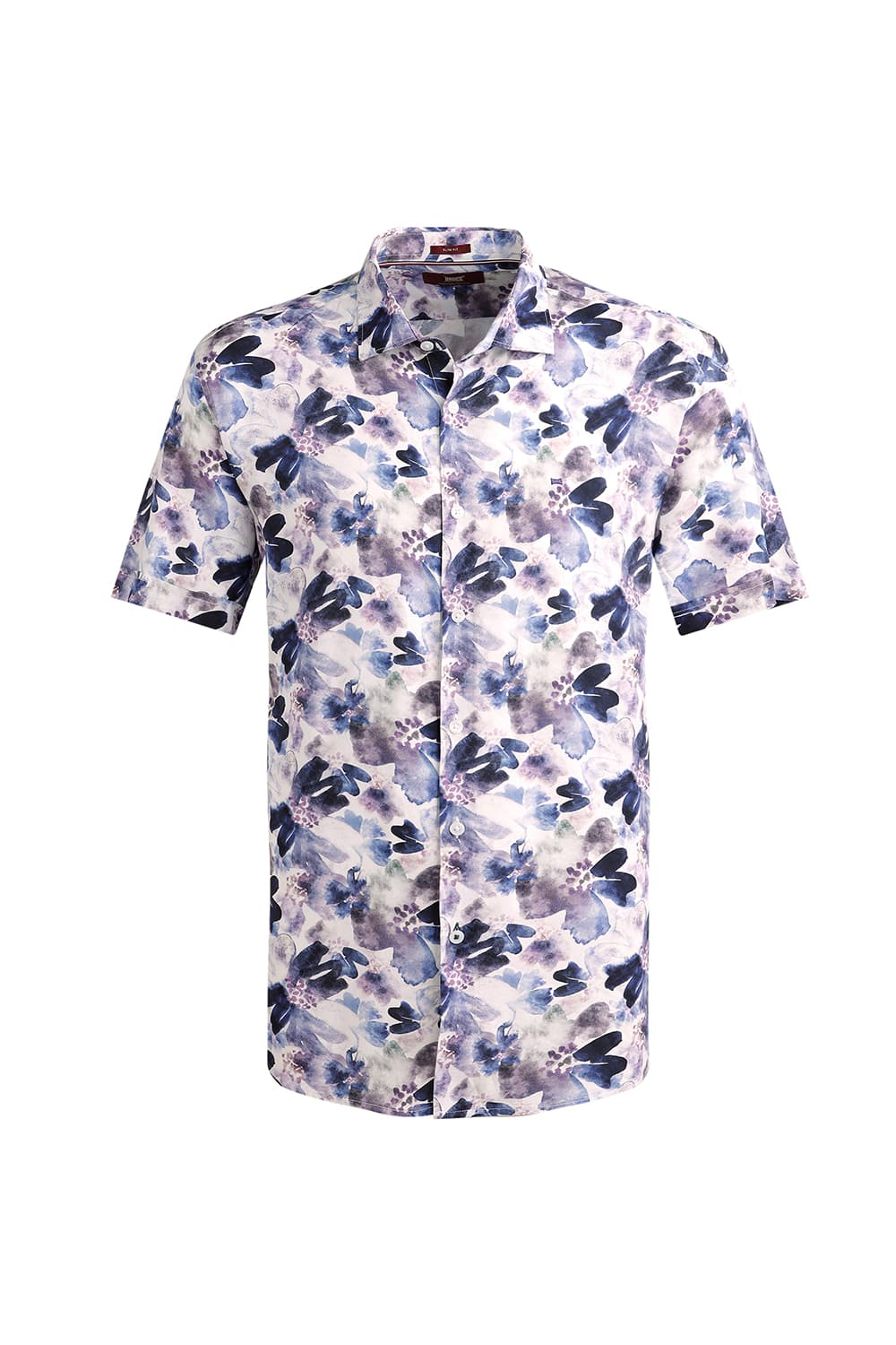 SLIM FIT VISCOSE DIGITAL PRINTED HALFSLEEVES SHIRT