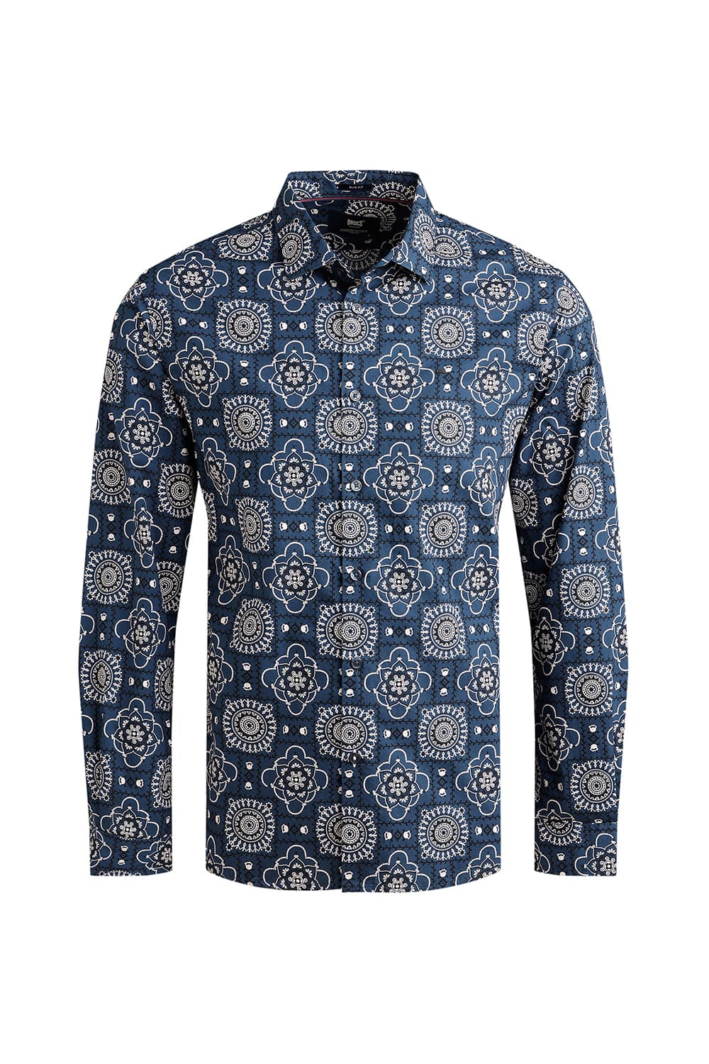 SLIM FIT COTTON POPLIN PRINTED SHIRT