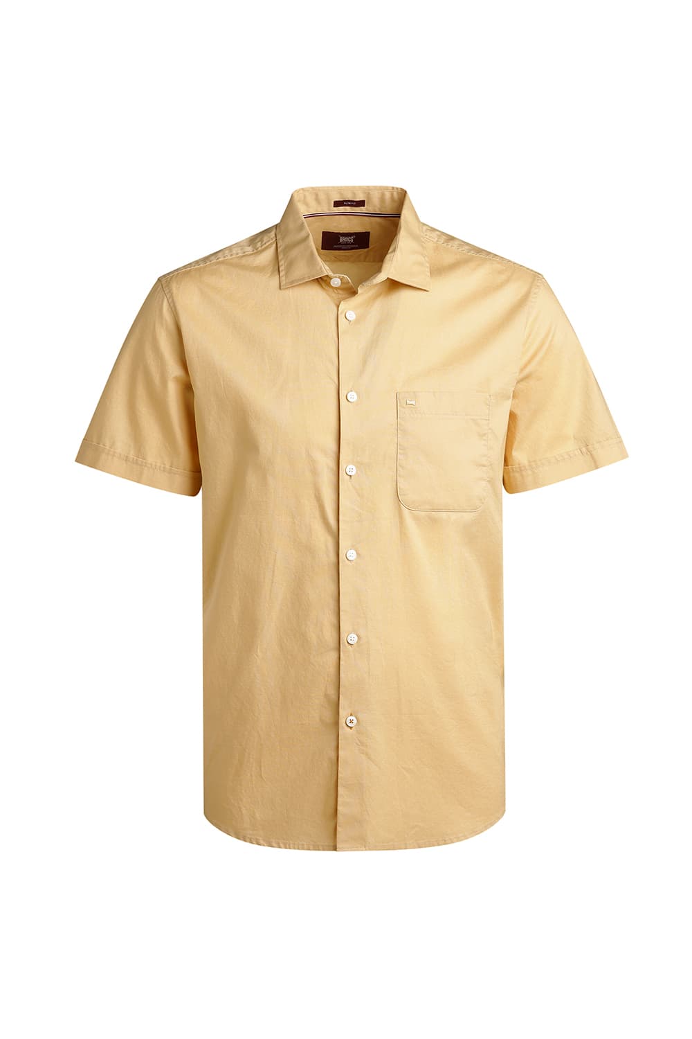 SLIM FIT COTTON OXFORD HALFSLEEVES SHIRT