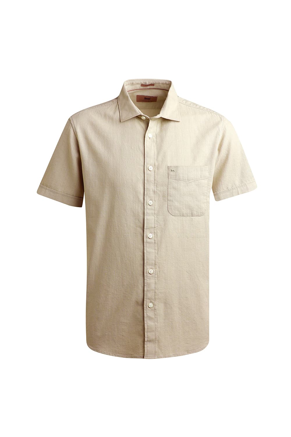 SLIM FIT COTTON HOPSACK DOBBY HALFSLEEVES SHIRT