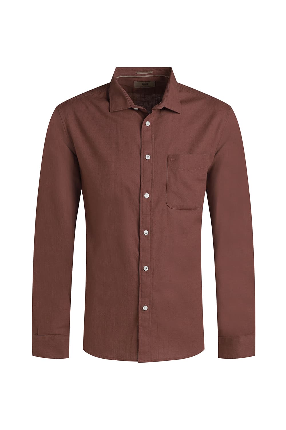 SLIM FIT SLUB COTTON STRETCH SHIRT