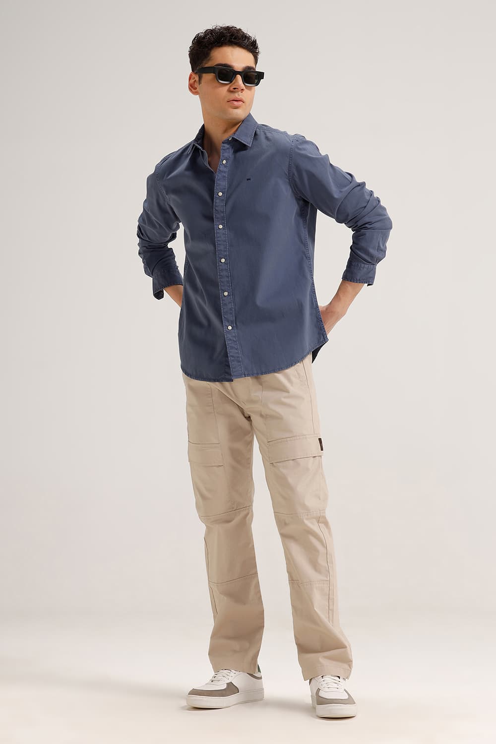 SLIM FIT COTTON TWILL SHIRT