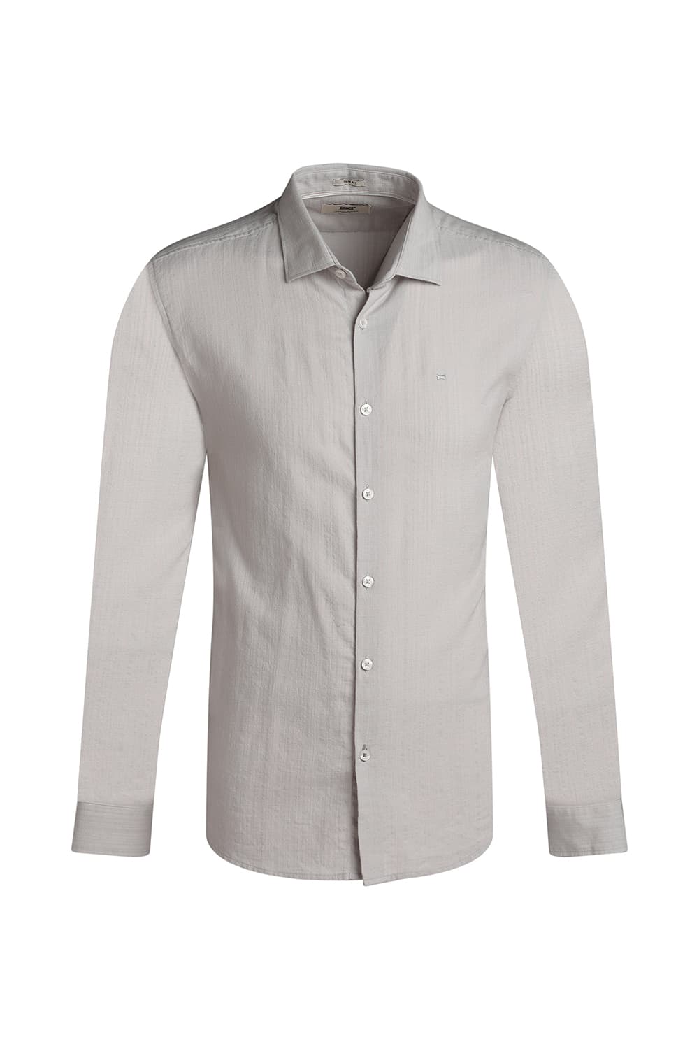 SLIM FIT COTTON DOBBY STRIPE SHIRT