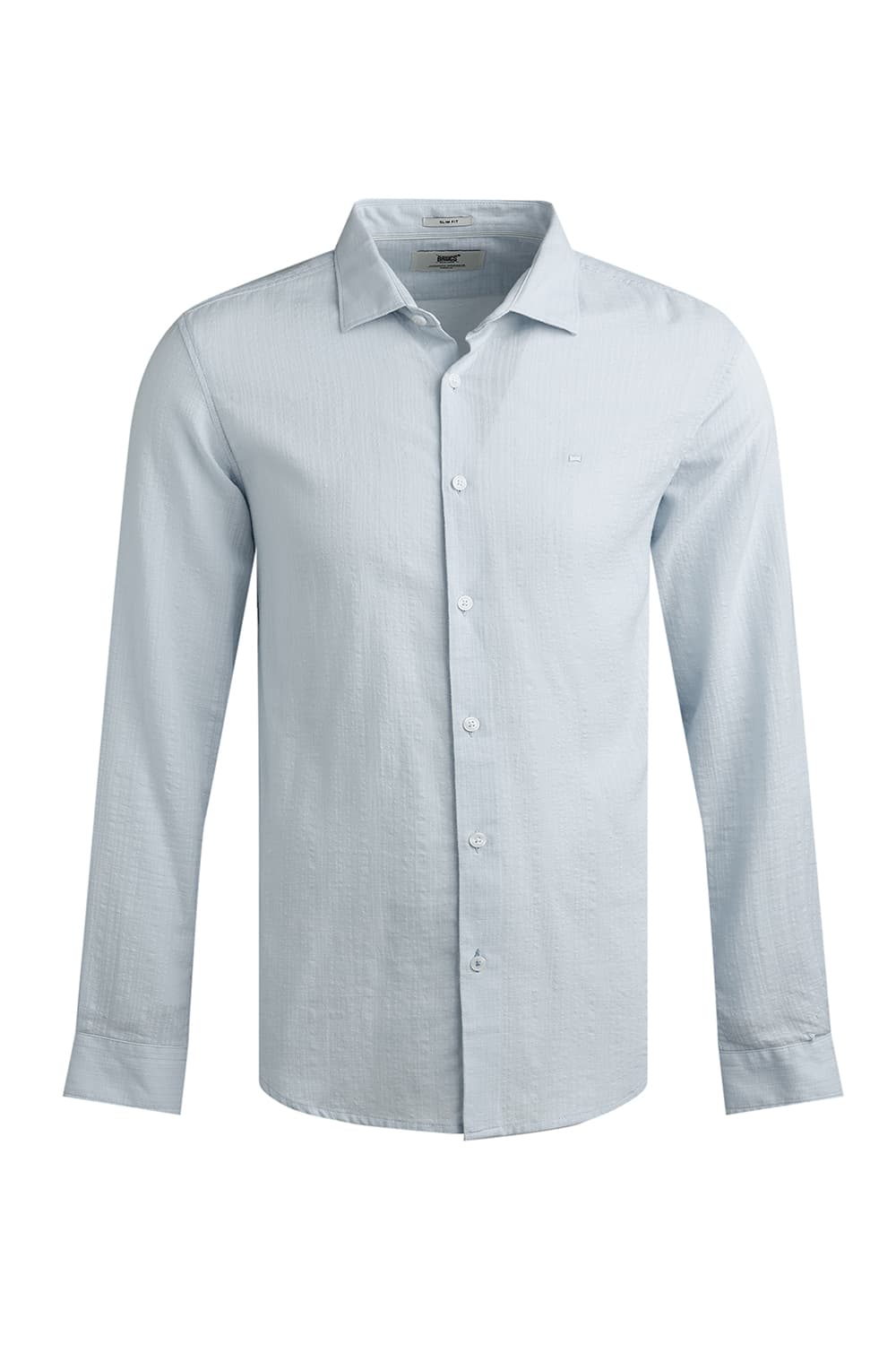 SLIM FIT COTTON DOBBY STRIPE SHIRT