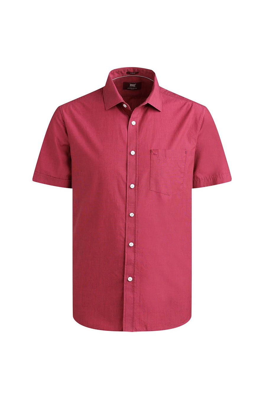 BASICS SLIM FIT RED BUD COTTON FIL-A-FIL HALFSLEEVES SHIRT