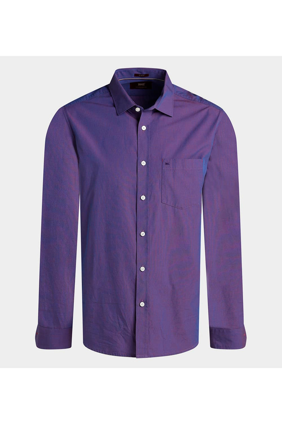 BASICS SLIM FIT VIOLET BLUE COTTON FIL-A-FIL SHIRT