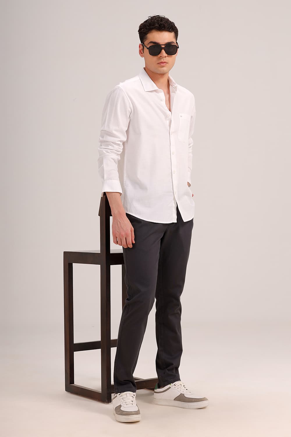 SLIM FIT BROKEN TWILL SHIRT