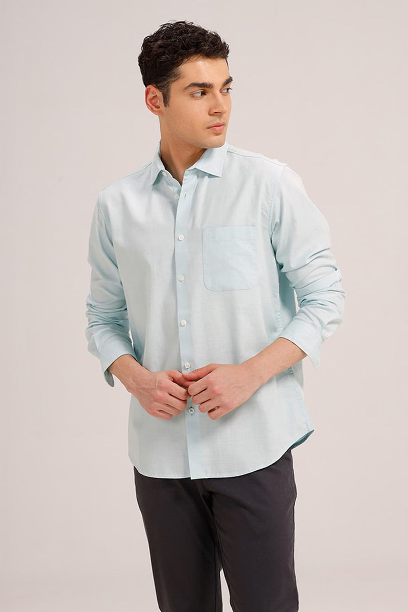 SLIM FIT BROKEN TWILL SHIRT