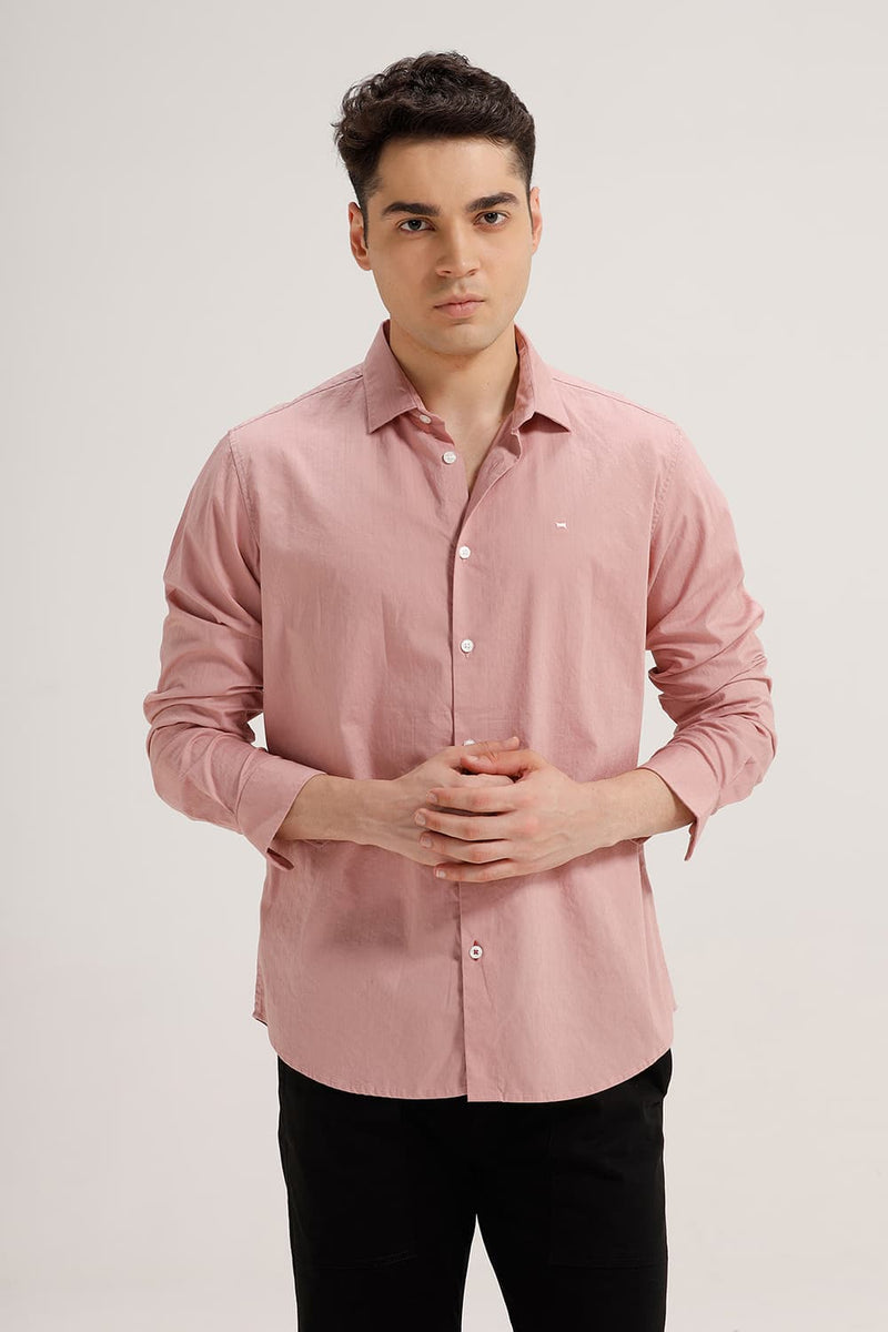 SLIM FIT COTTON DOBBY STRIPE SHIRT