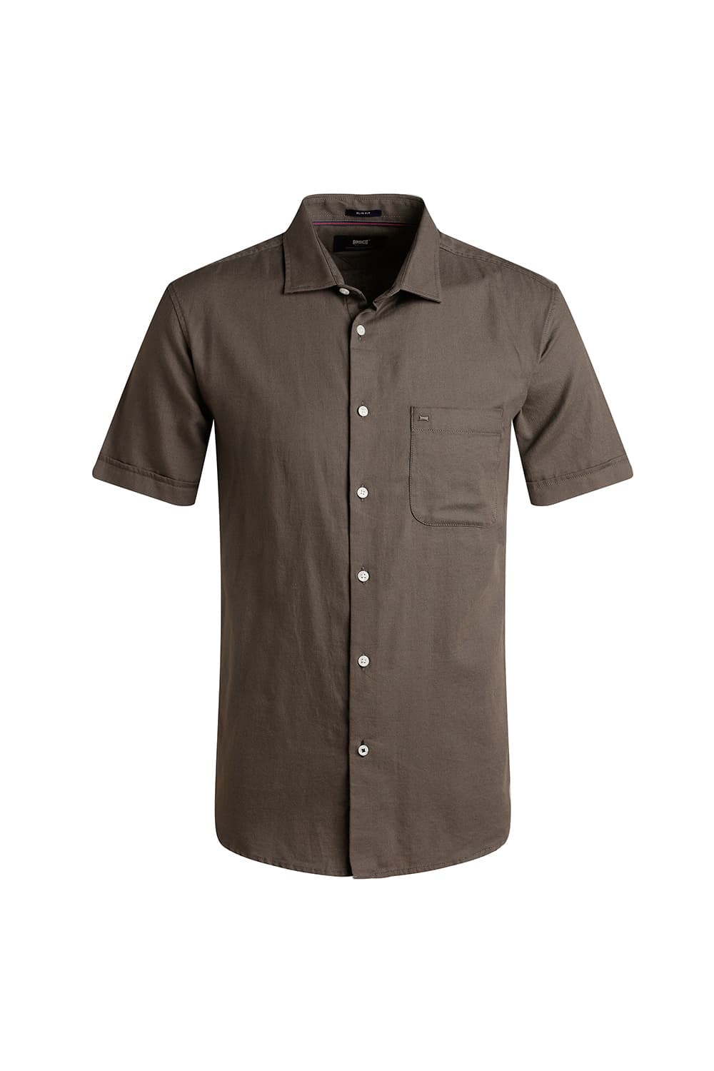 SLIM FIT COTTON BIRDS EYE DOBBY HALFSLEEVES SHIRT