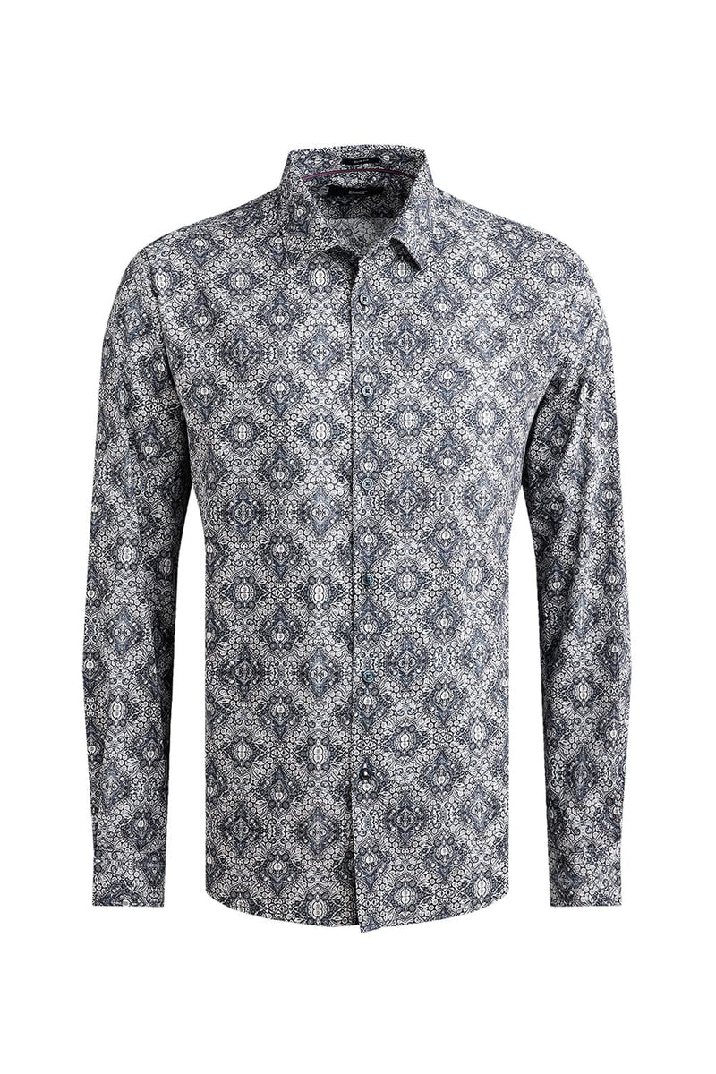SLIM FIT COTTON DIDITAL PRINTED SHIRT