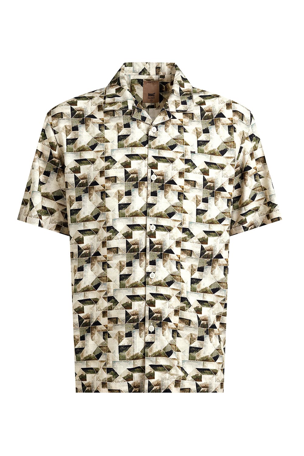 RELAXED FIT VISCOSE DIGITAL PRINTED HALFSLEEVES SHIRT