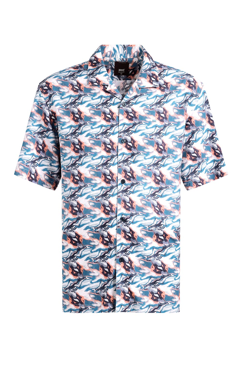RELAXED FIT VISCOSE DIGITAL PRINTED HALFSLEEVES SHIRT