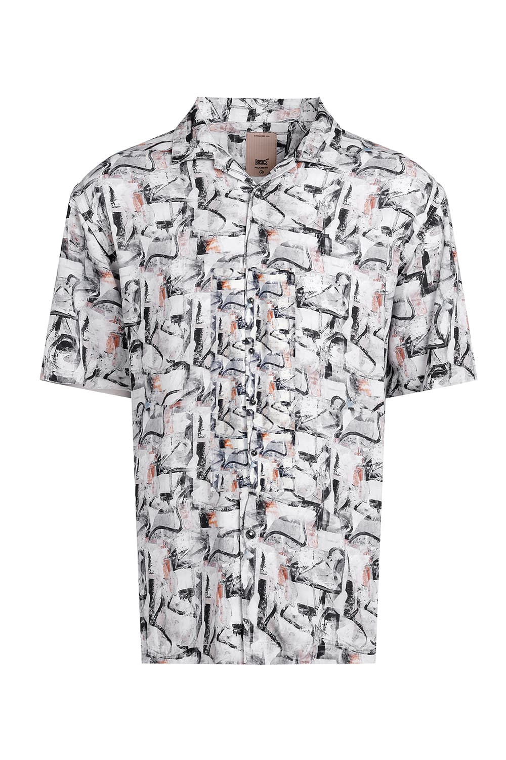 RELAXED FIT VISCOSE DIGITAL PRINTED HALFSLEEVES SHIRT