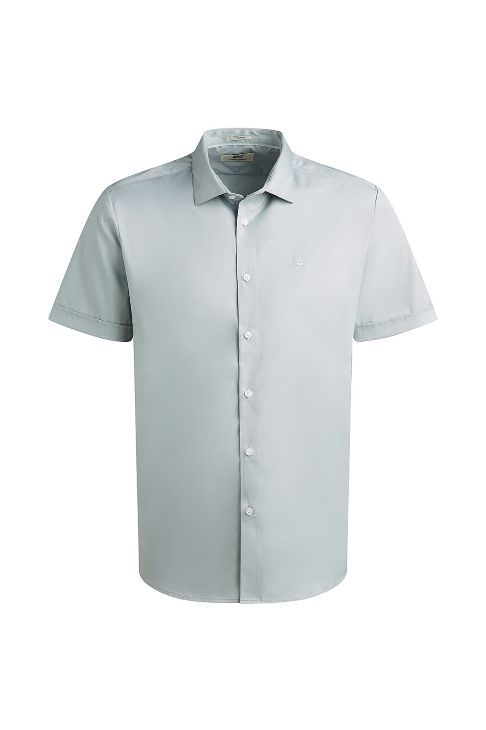 SLIM FIT POLYESTER STRETCH TWILL HALFSLEEVES SHIRT