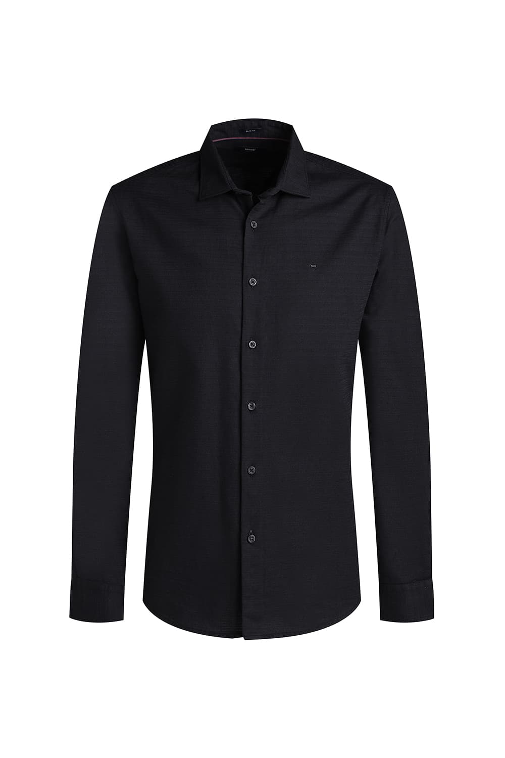 SLIM FIT COTTON DOBBY WEFT STRIPE SHIRT