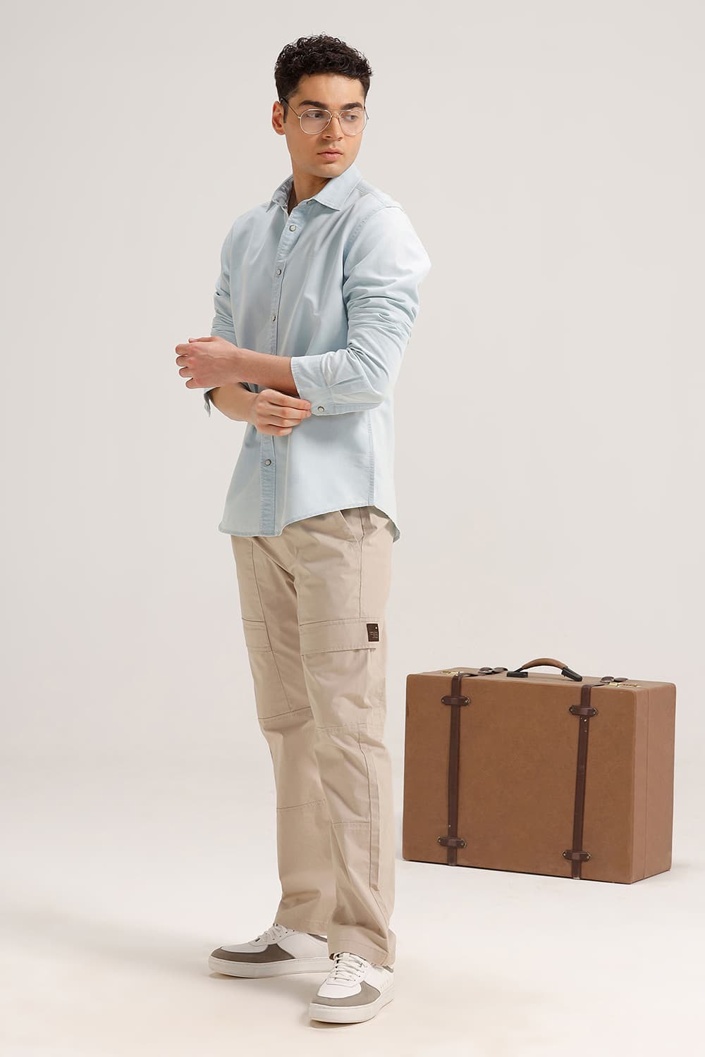 SLIM FIT INDIGO SHIRT