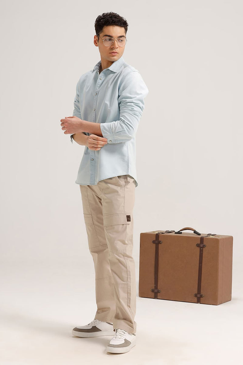 SLIM FIT INDIGO SHIRT