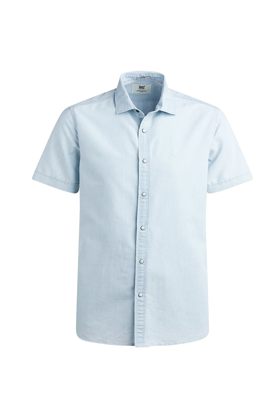 BASICS SLIM FIT STARLIGHT BLUE INDIGO HALFSLEEVES SHIRT