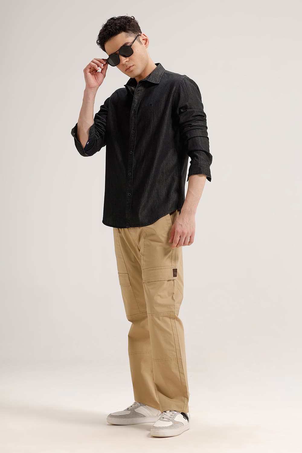 SLIM FIT COTTON SULPHUR SHIRT