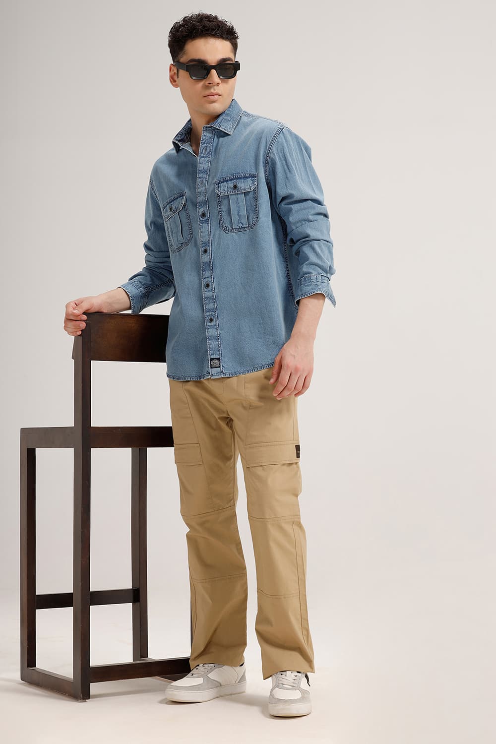 RELAXED FIT INDIGO SHIRT