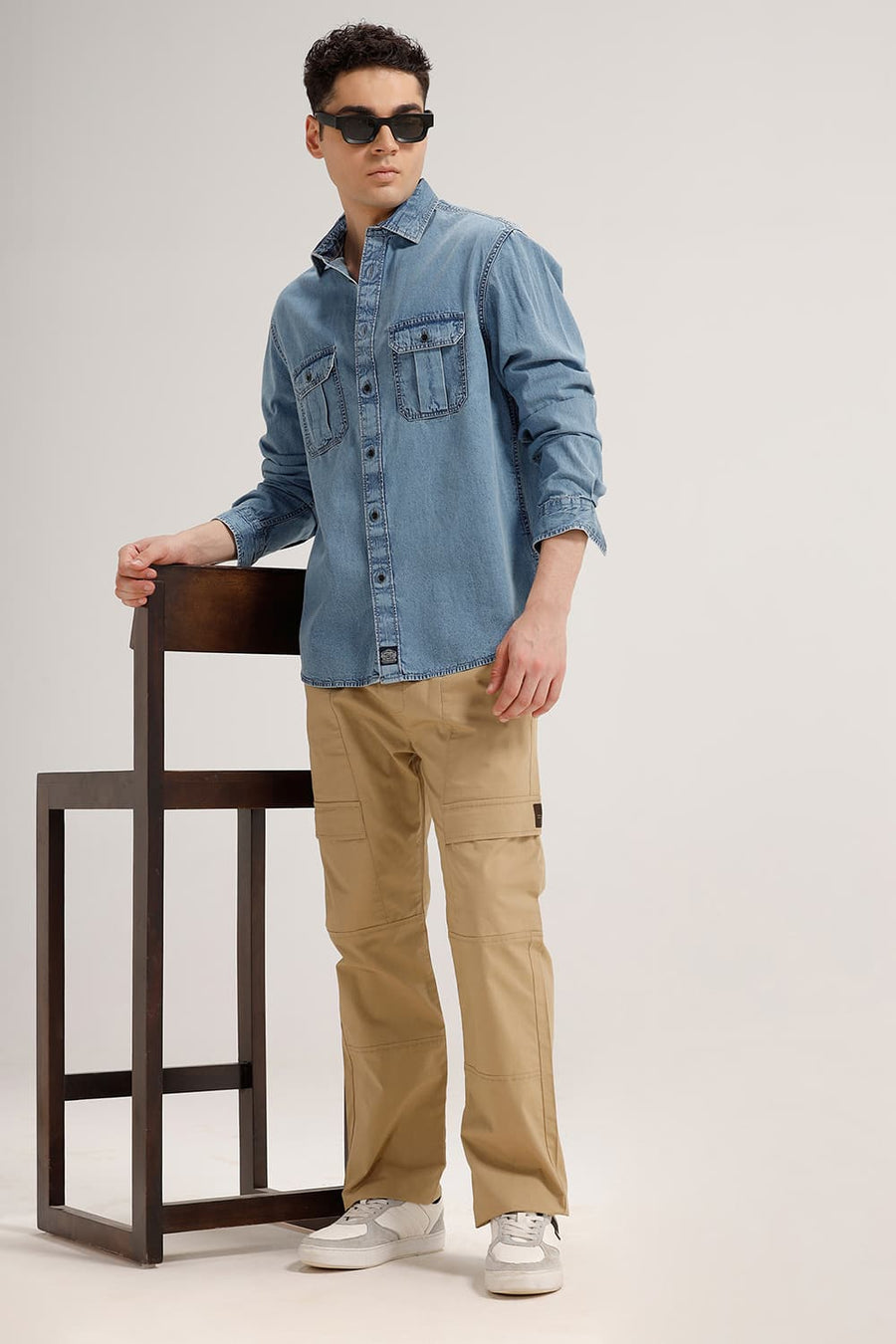 BASICS RELAXED FIT BLUE JASPER INDIGO SHIRT