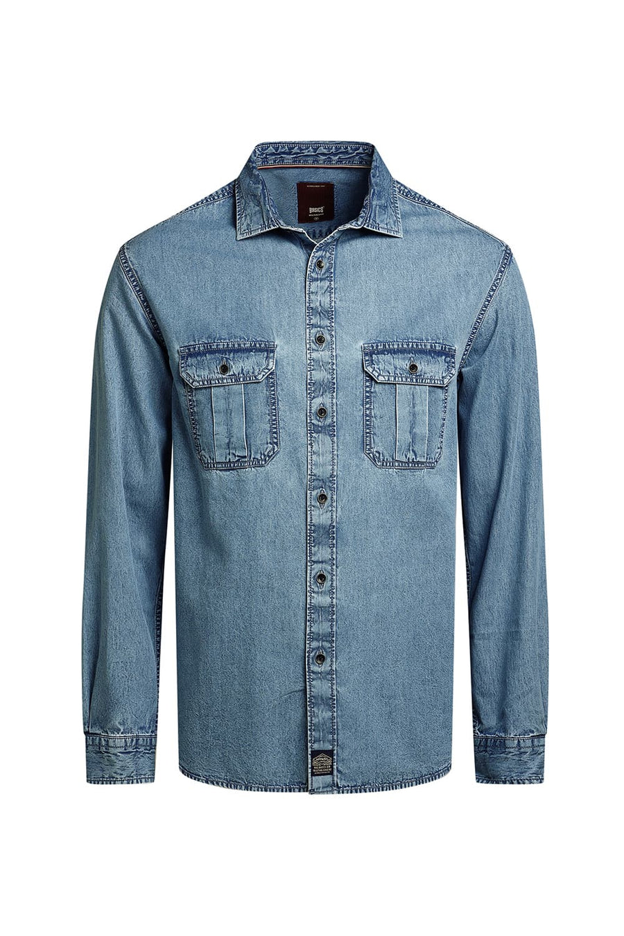 BASICS RELAXED FIT BLUE JASPER INDIGO SHIRT