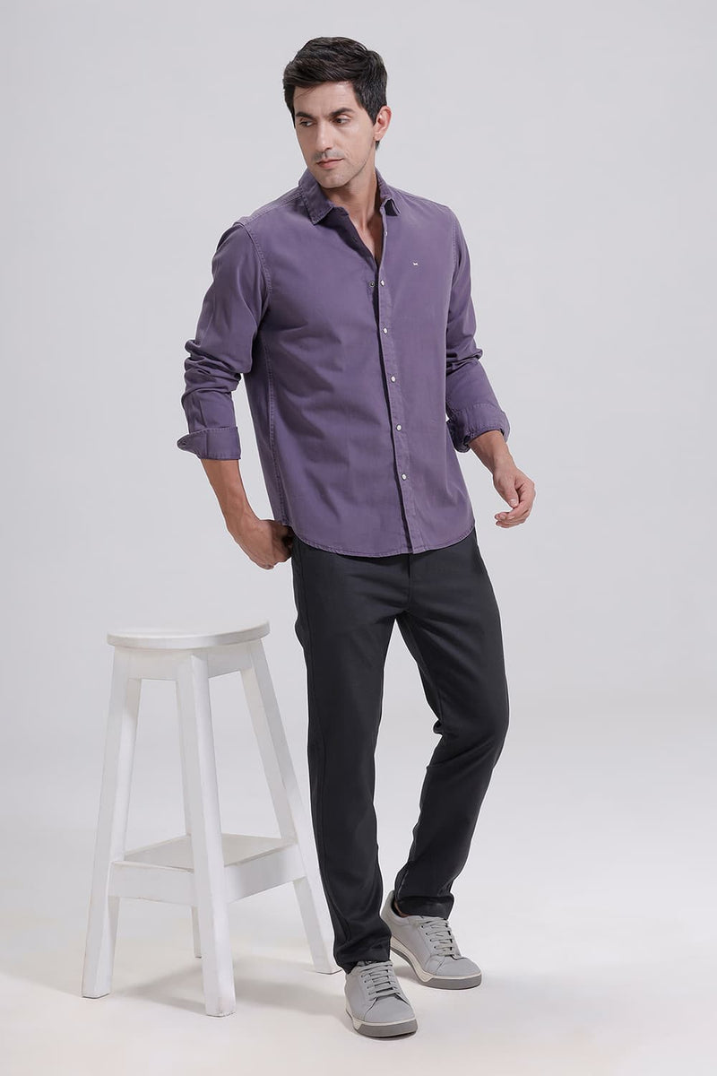 SLIM FIT COTTON TWILL SHIRT