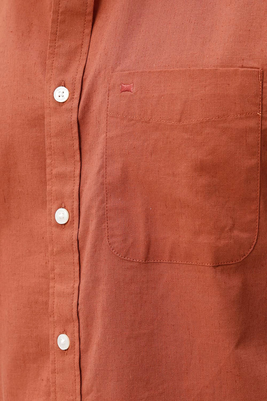 BASICS SLIM FIT WHITE COTTON LINEN HALFSLEEVES SHIRT